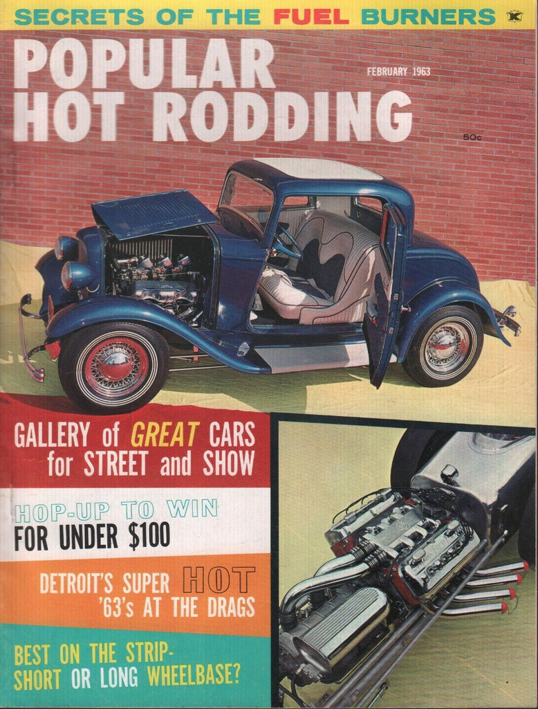 Popular Hot Rodding February 1963 Detroit's Hot 63's 011719AME