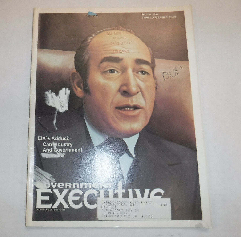Government Executive Magazine EIA's Adduci March 1974 FAA 110216R