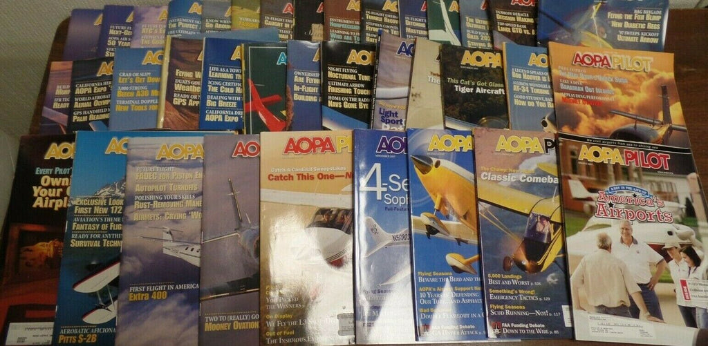 AOPA Pilot Magazine Lot of 37 Issues from 1990s/2000s Great Articles 030919AML4