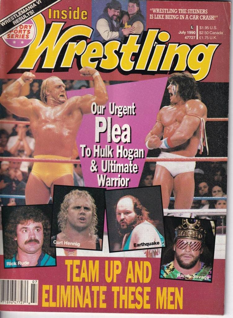 Inside Wrestling Magazine Hulk Hogan Curt Hennig July 1990 012919nonr