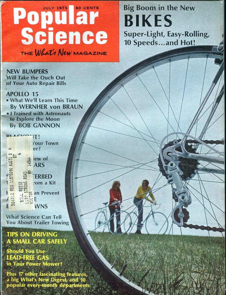 Popular Science Magazine July 1971 Bikes VG w/ML 030617nonjhe