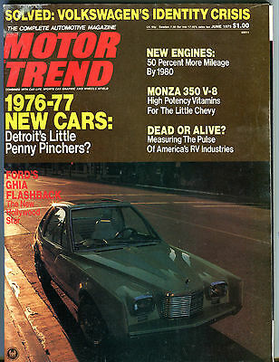Motor Trend Magazine June 1975 Ford Ghia Flashback EX 060916jhe