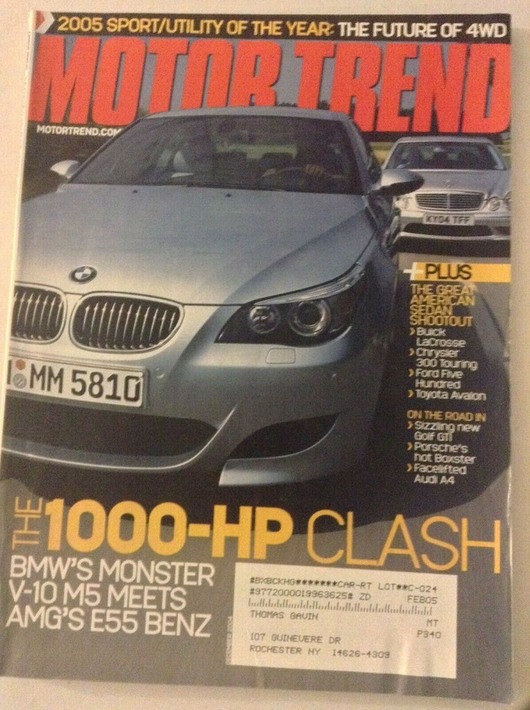 Motor Trend Magazine BMW's Monster V-10 E55 Benz December 2004 051819nonrh