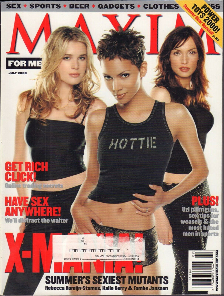 Maxim July 2000 Rebecca Romijn-Stamos, Halle Berry, Famke Janssen wML 012117DBE2