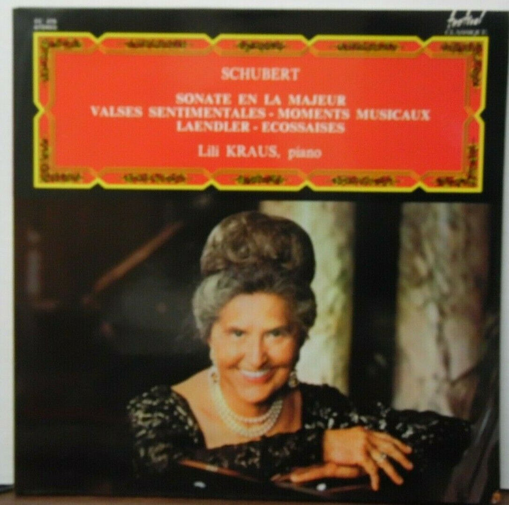 Schubert Sonate En La Majeur Lili Kraus Lili Kraus piano vinyl 012520LLE