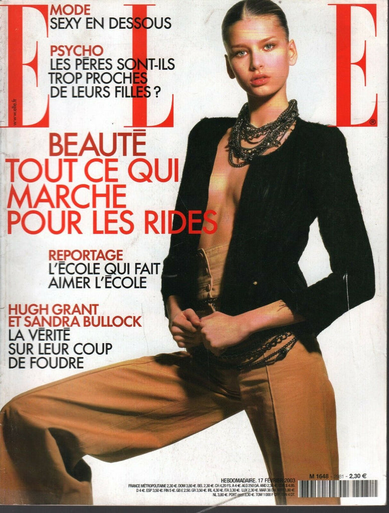 Elle French Fashion Magazine February 17 2003 Hugh Grant Sandra Bullock091420ame