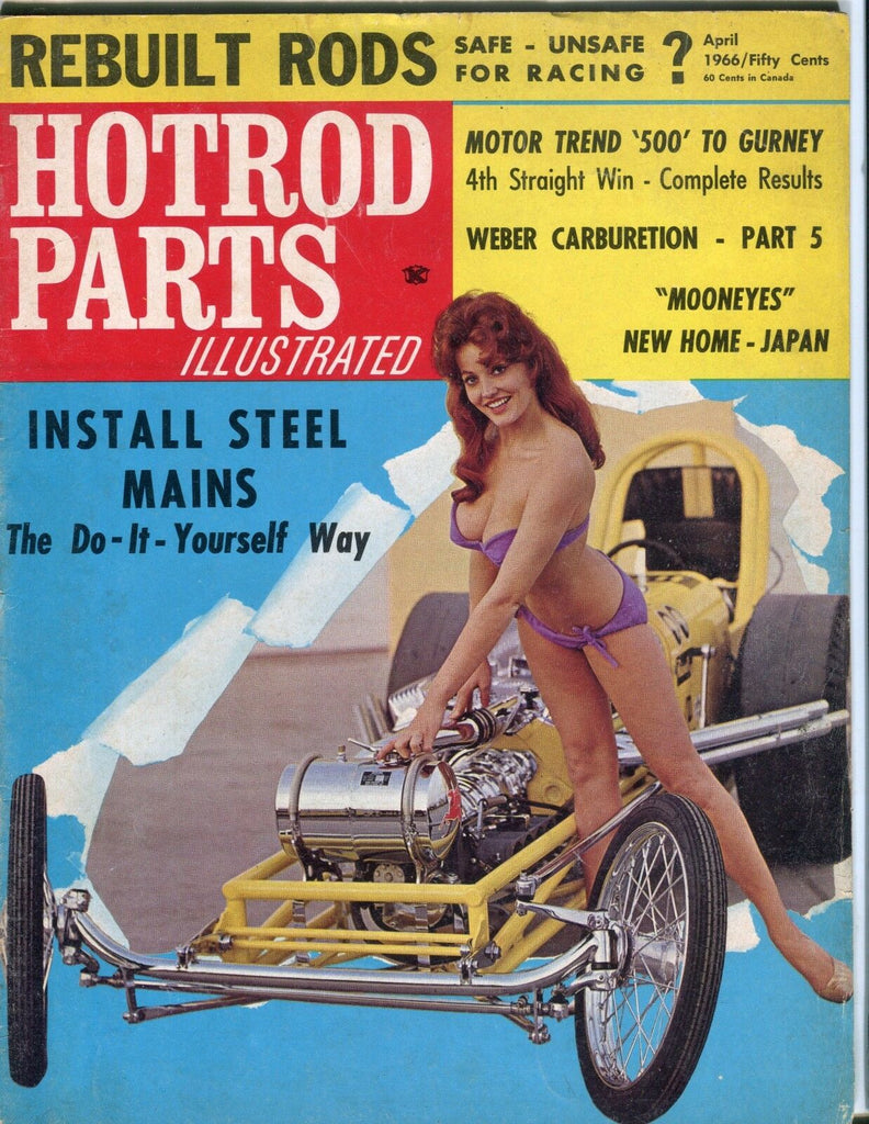 Hotrod Parts Magazine April 1966 Steel Mains EX No ML 050317nonjhe