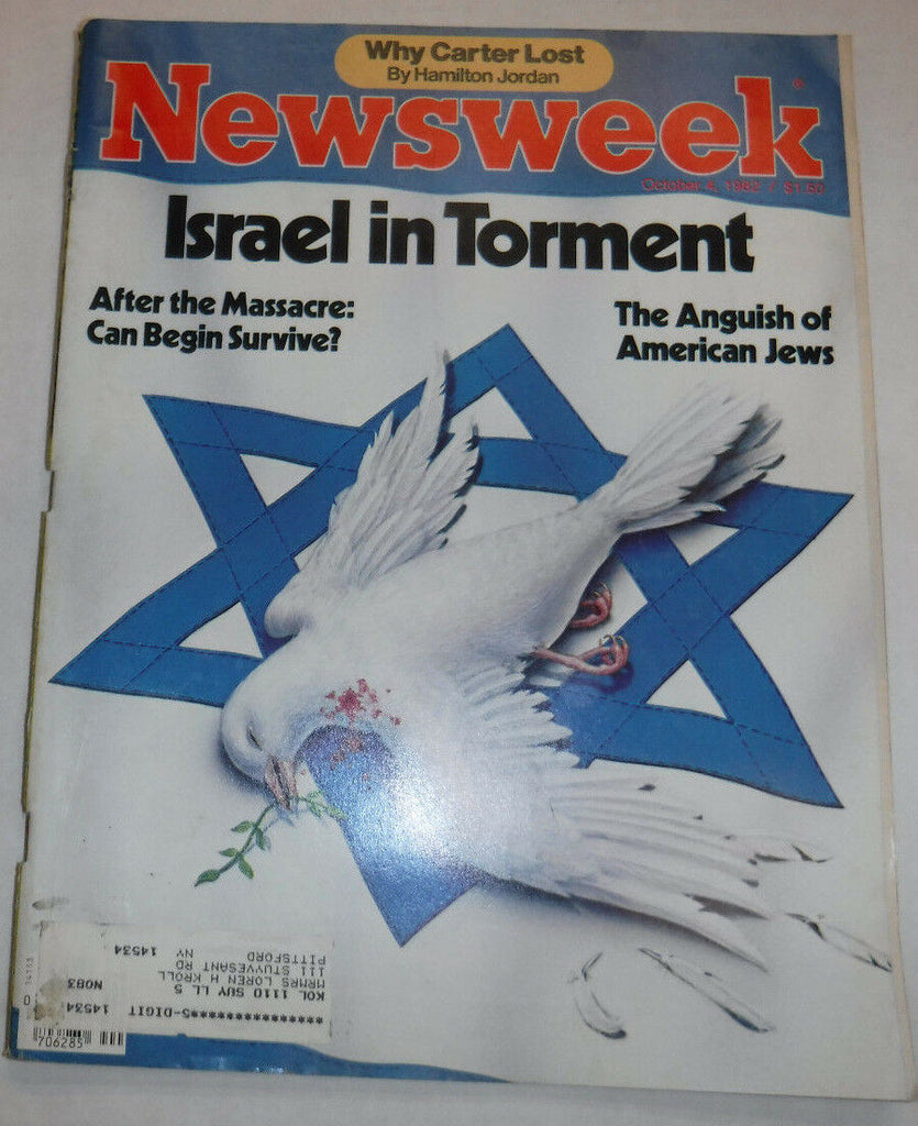 Newsweek Magazine Israel In Torment October 4, 1982 100716R