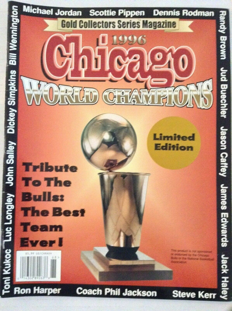 Chicago World Champions Magazine Tribute To The Bulls 1996 022019nonrh