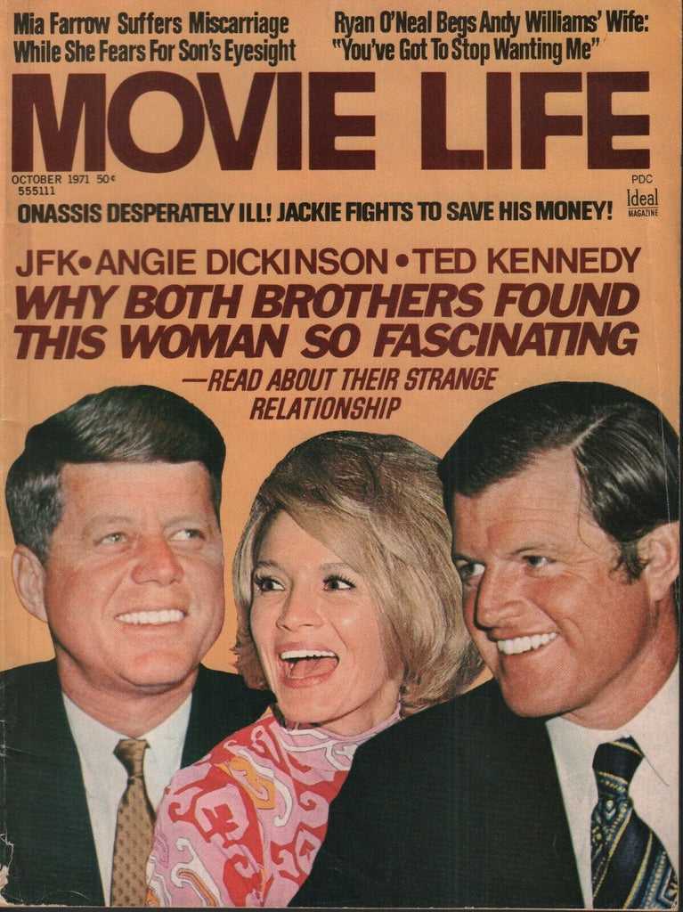 Movie Life October 1971 John F Kennedy Ted Jackie 061919AME