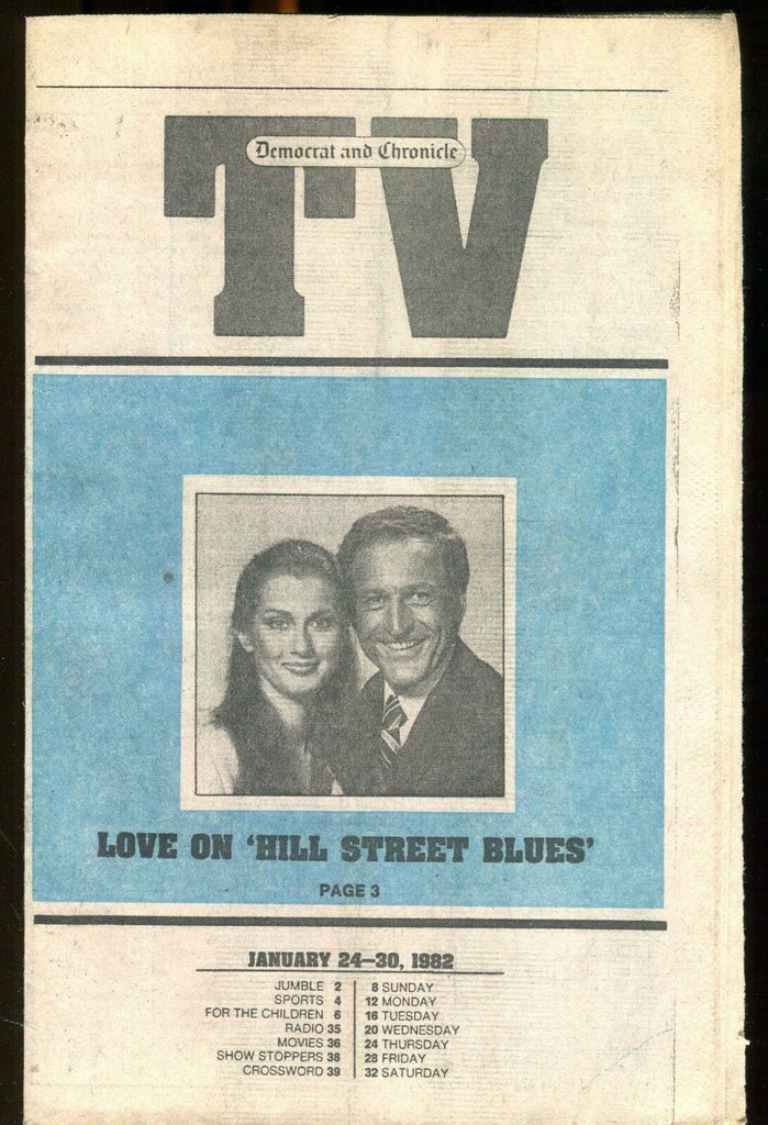 TV Democrat & Chronicle Jan. 24-30 1982 Hill Street Blues EX 022117nonjhe