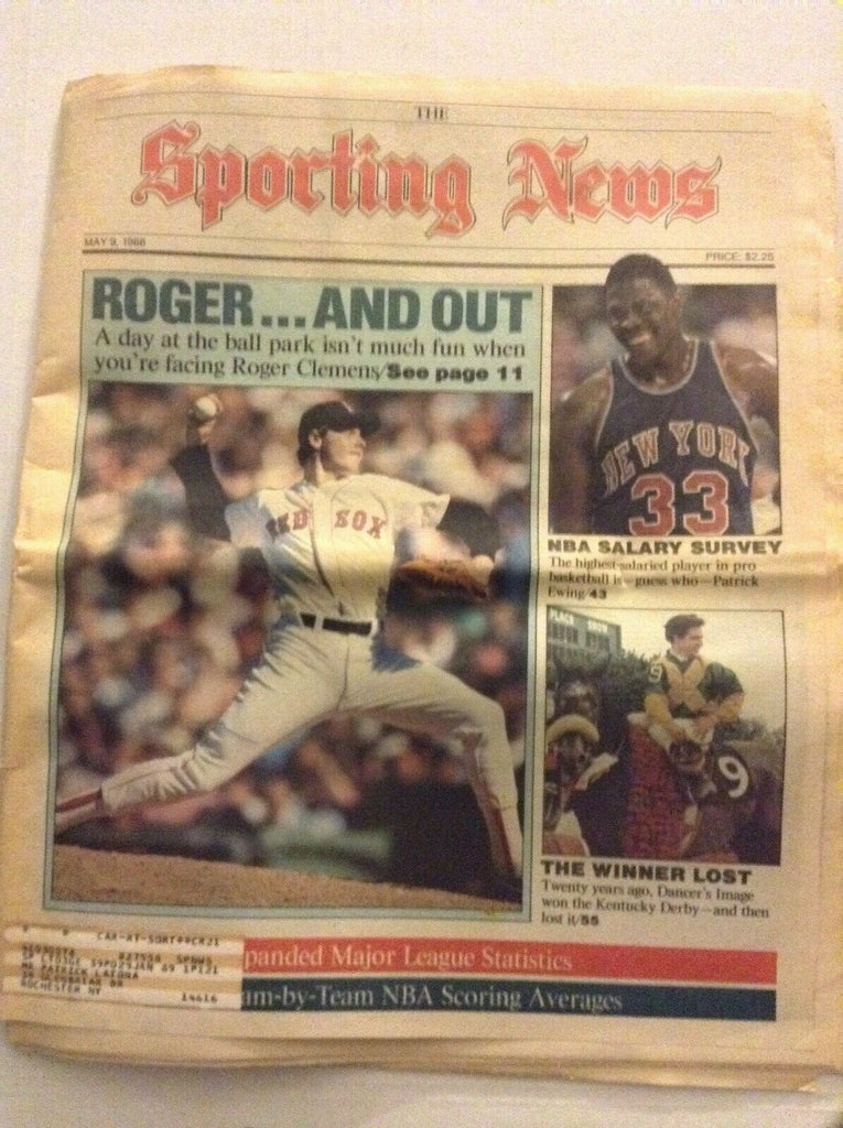Sporting News Mag Roger Clemens Patrick Ewing May 9, 1988 092319nonrh