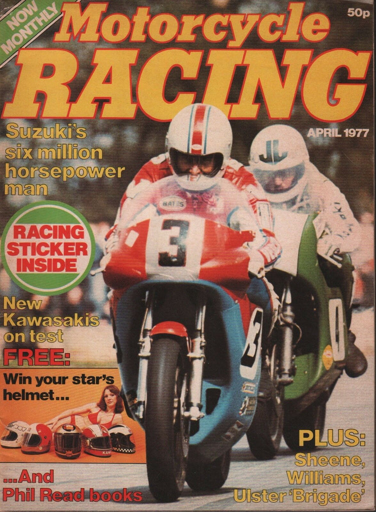 Motorcycle Racing April 1977 Suzuki, Kawasaki 072117nonDBE4