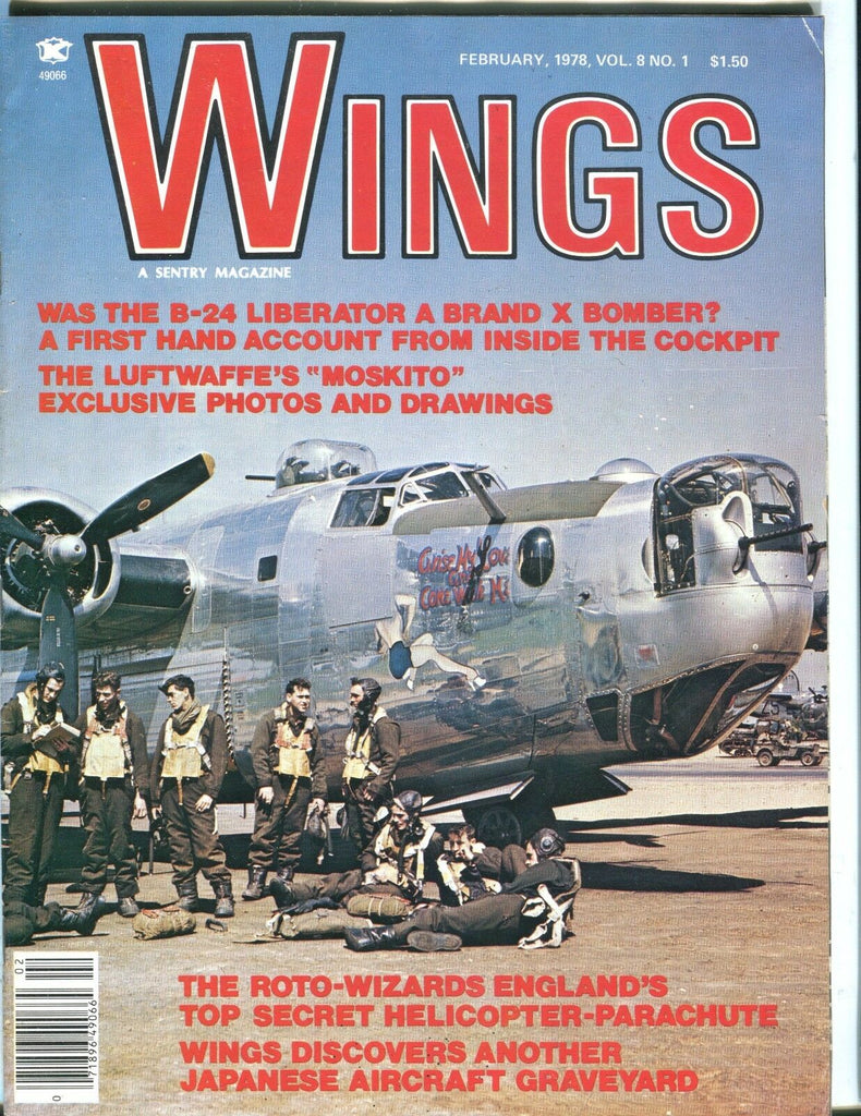 Wings Magazine February 1978 B-24 Liberator EX No ML 050817nonjhe