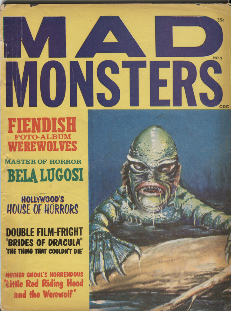 Mad Monsters No.2 1961 Charlton Vintage Horror Mag Bela Lugosi 081120DBE