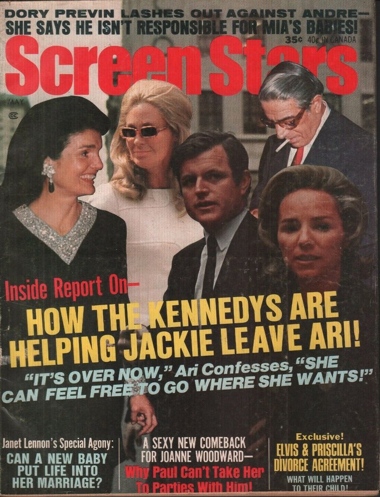 Screen Stars May 1970 Jackie Kennedy Onassis Ted Elvis Presley 070119AME