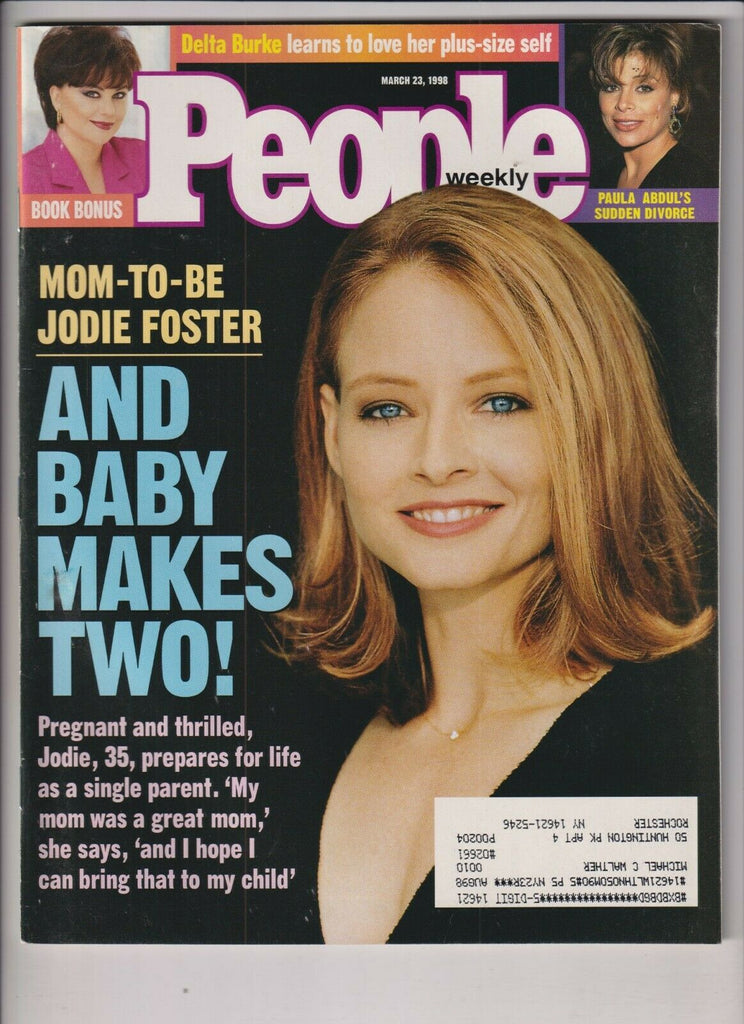 People Weekly Jodie Foster Paula Abdul Delta Burke March 23, 1998 111219nonr