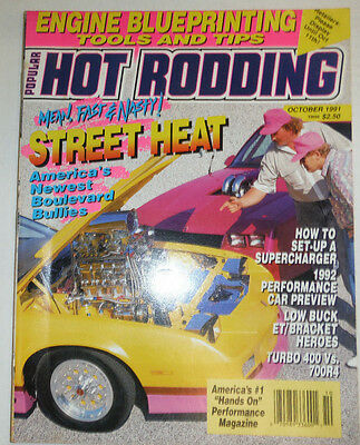 Popular Hot Rodding Magazine Set Up A Charger & Low Buck October 1991 030315r