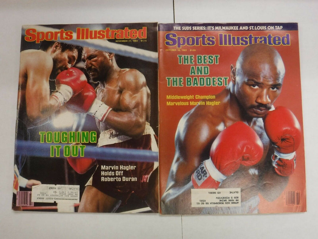 Sports Illustrated Magazine Lot Of 2 Marvin Hagler GD/EX w/ML's 092116jhe