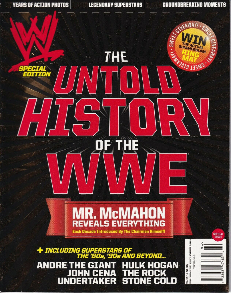 WWE Magazine Untold History Of The WWE September/October 2009 012919nonr
