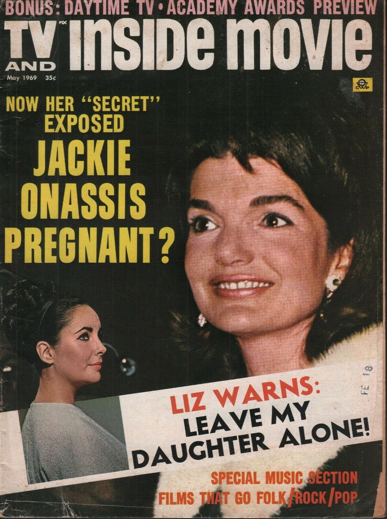 TV and Inside Movie May 1969 Jackie Kennedy Onassis Elizabeth Taylor 062519AME
