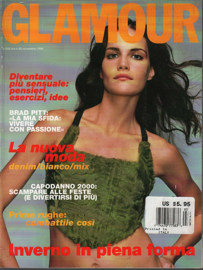 Glamour Italian Fashion Magazine November 1999 Brad Pitt 022620AME2