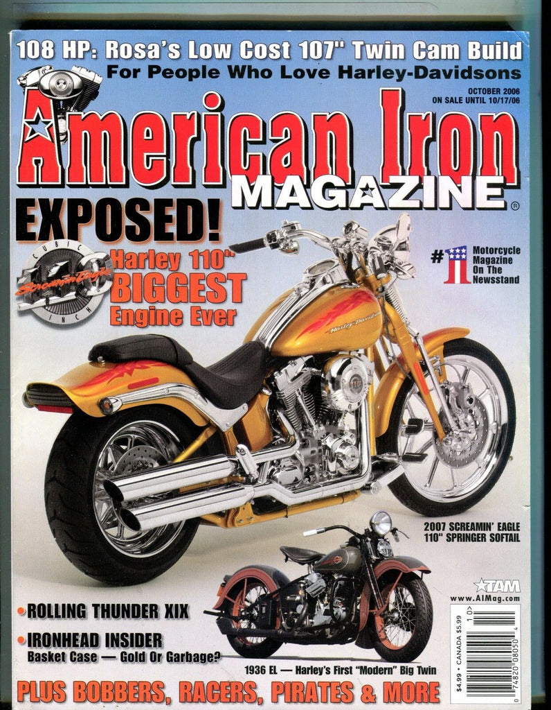 American Iron Magazine October 2006 Screamin' Eagle EX No ML 042817nonjhe