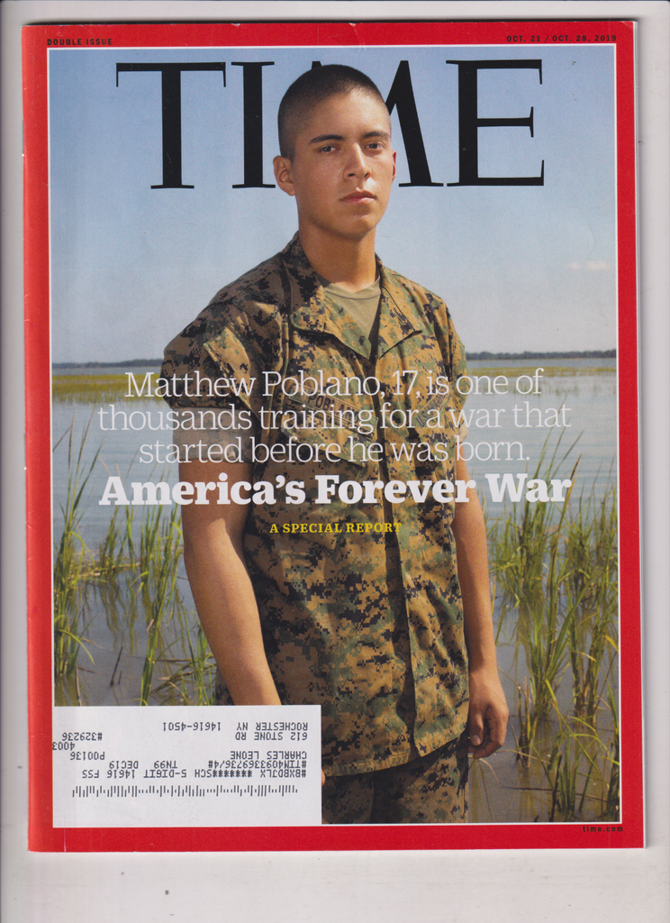 Time Magazine Matthew Poblano America's Forever War October 28, 2019 012920nonr