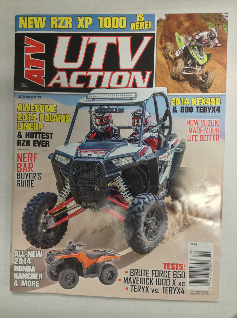 ATV UTV Action Magazine Brute Force 650 Polaris October 2013 032617nonR