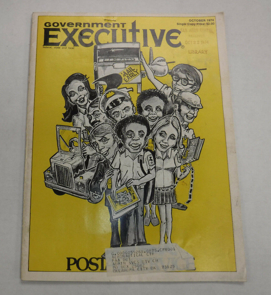 Government Executive Magazine Postal Service October 1974 FAA 110216R
