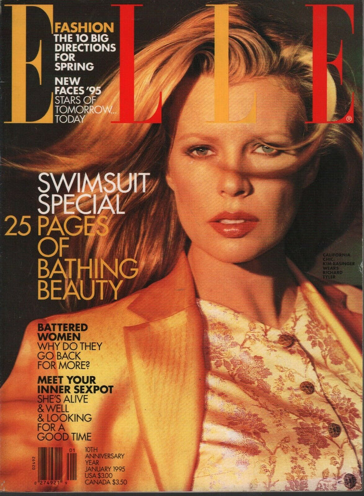 Elle Fashion Magazine January 1995 Kim Basinger Richard Tyler 091420ame