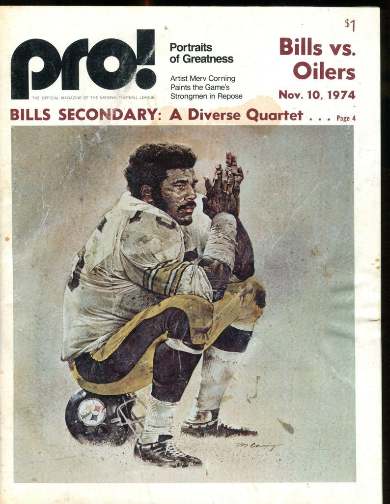 Pro! Magazine Bills vs. Oilers Mean Joe Greene EX 010417jhe