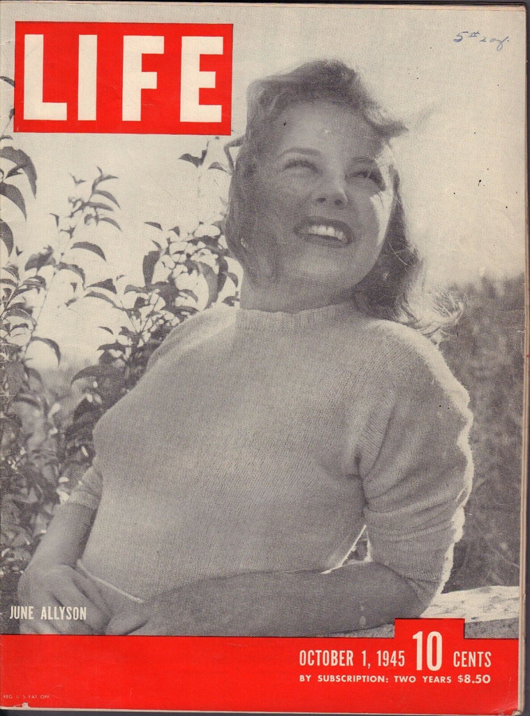 Life October 1 1945 June Allyson Vg 092916DBE2