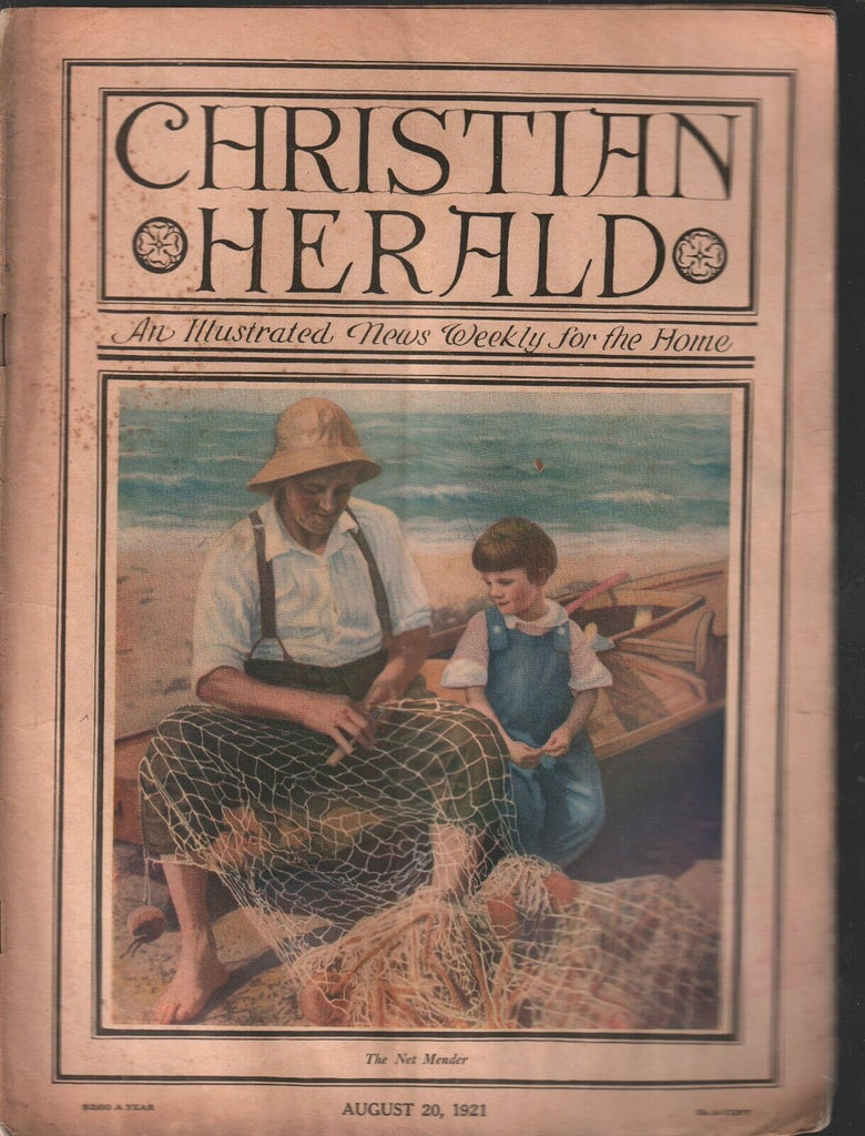 Christian Herald August 20 1921 The Net Mender Rare Vintage Magazine 021920AME