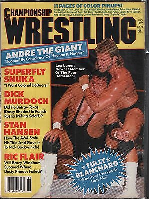 Championship Wrestling august 1987 Andre the Giant, Lex Luger VG 020316DBE