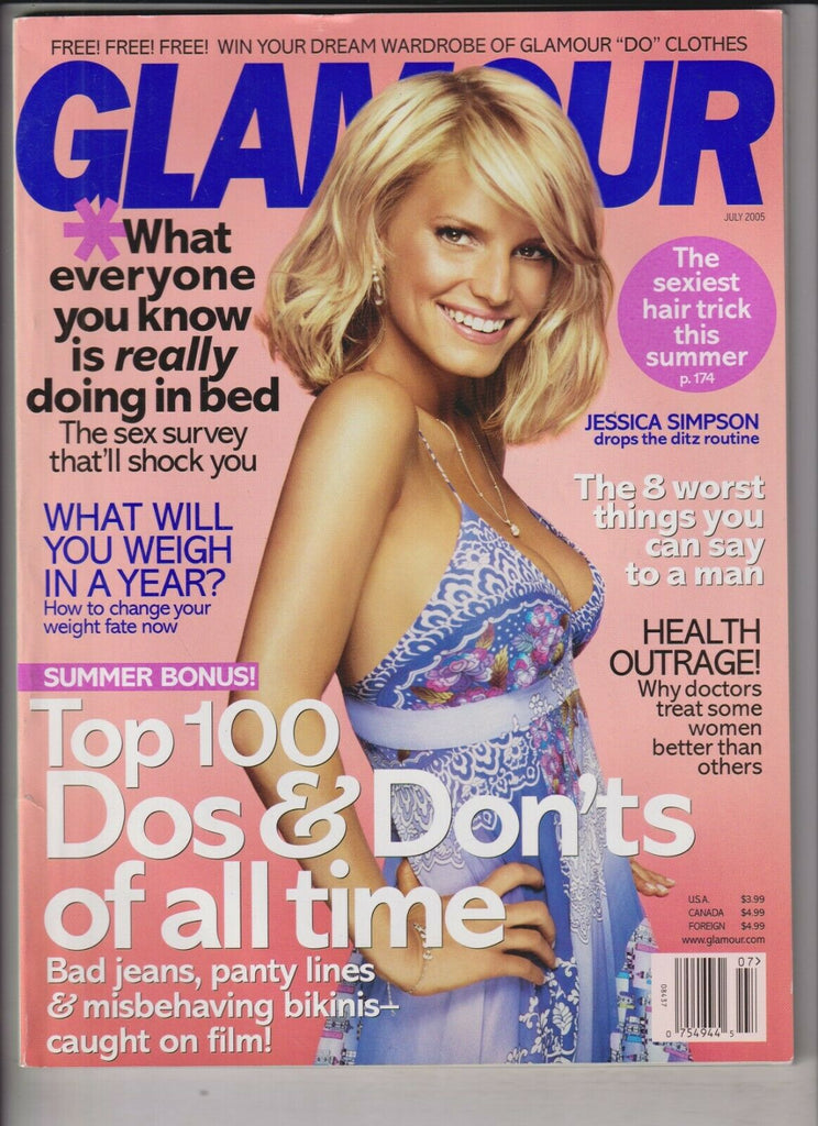 Glamour Magazine Jessica Simpson Do's & Don'ts July 2005 030320nonr
