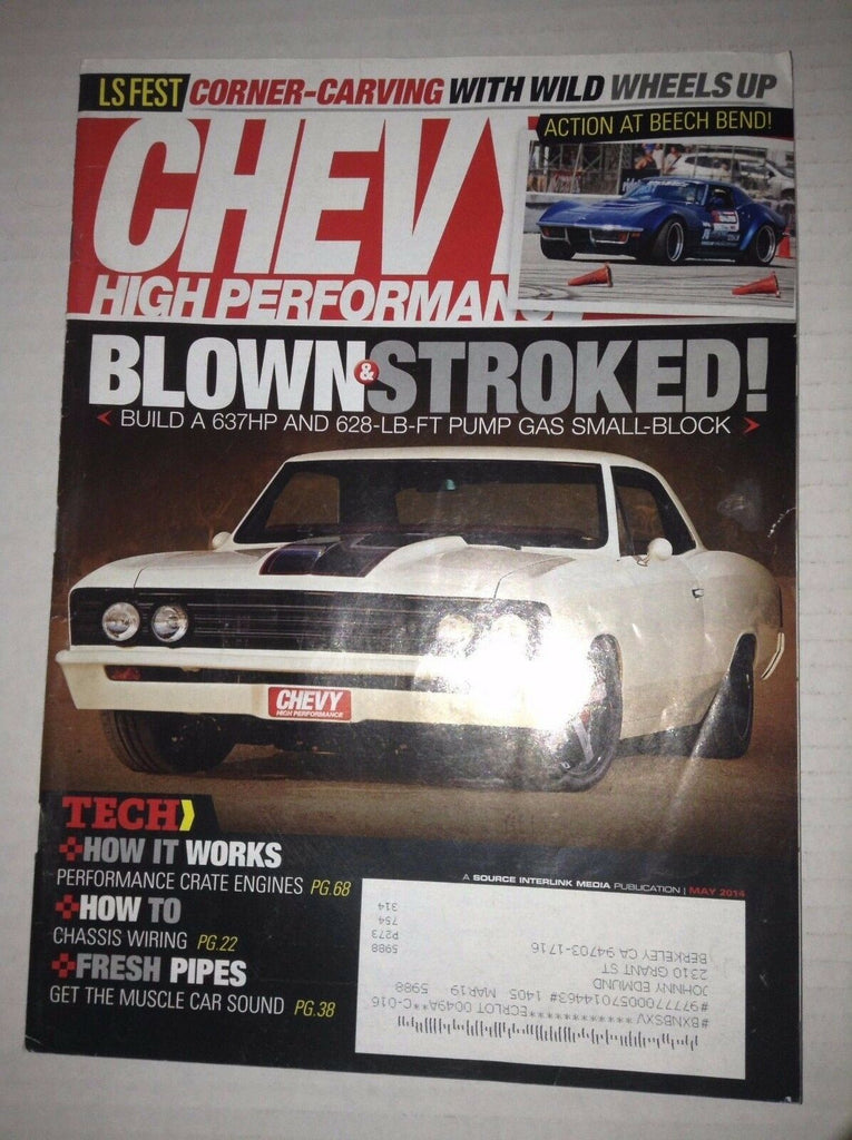 Chevy High Performance Magazine Pump Gas Small Block May 2014 031317NONRH