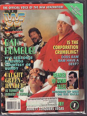 WWF Magazine January 1995 Paul Bearer, Bam Bam w/ML VG 042516DBE