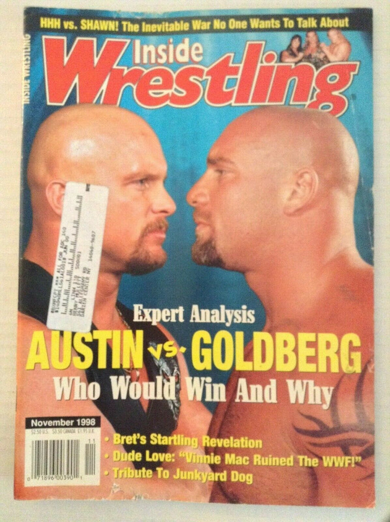 Inside Wrestling Stone Cold Goldberg Bret Hart November 1998 032719nonrh