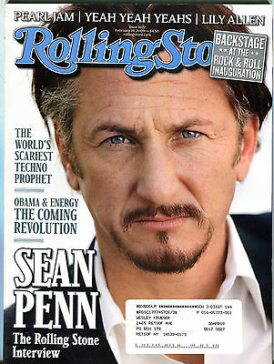 Rolling Stone Magazine February 19 2009 Sean Penn Pearl Jam EX 032216jhe
