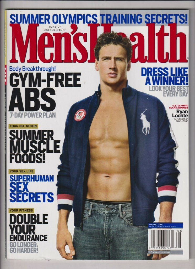 Men's Health Mag Ryan Lochte Gym-Free Abs August 2012 031320nonr