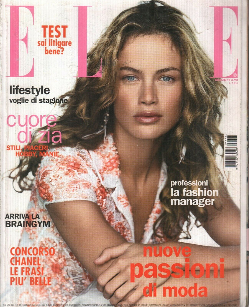 Elle Italian Magazine March 2002 Jeanine Lobell Carolyn Murphy 112219AME