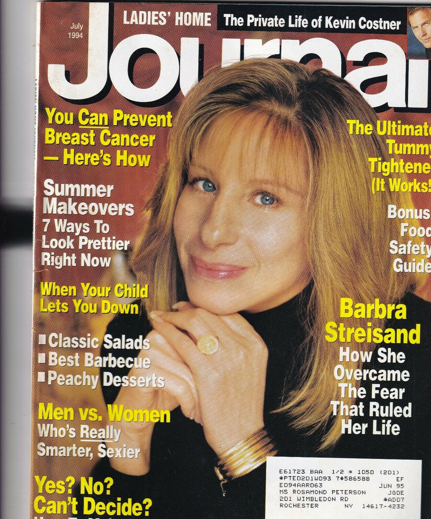 Ladies' Home Journal Mag Barbra Streisand Kevin Costner July 1994 093019nonr