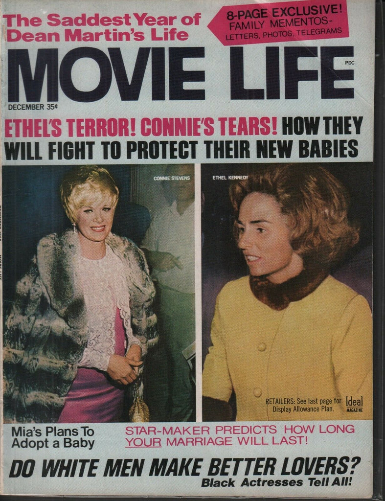 Movie Life December 1968 Ethel Kennedy Connie Stevens 061919AME