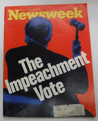 Newsweek Magazine Richard Nixon The Impeachment Vote August 1974 082015R