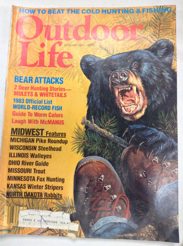 Outdoor Life Magazine Bear Attacks Muleys & Whitetails January 1983 062017nonr