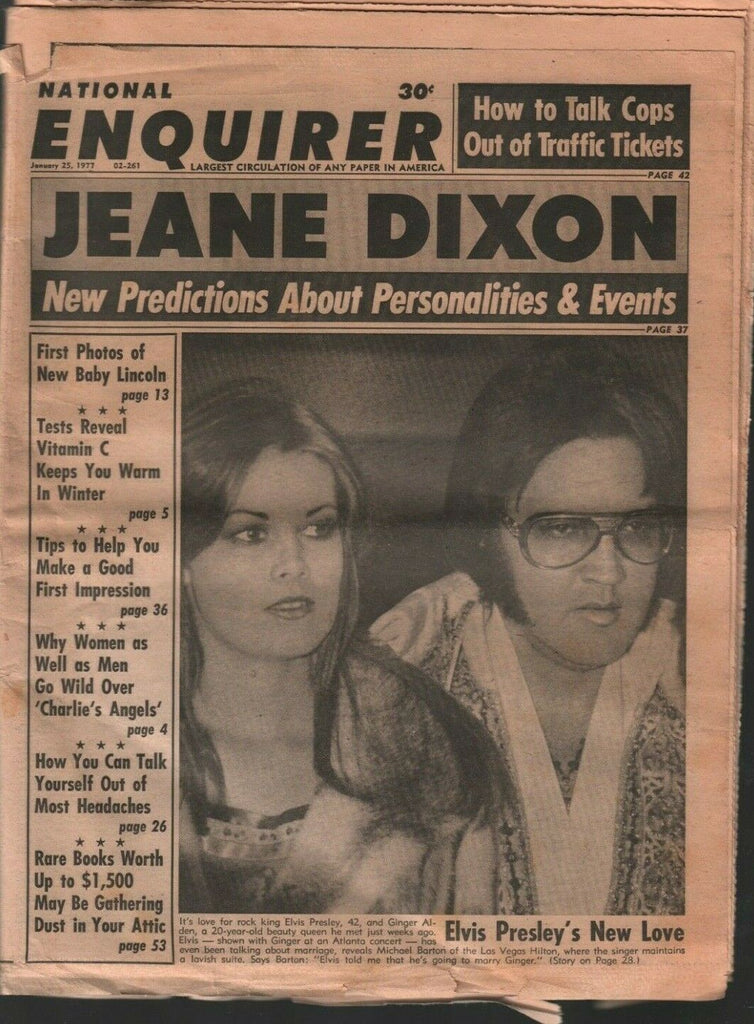 National Enquirer January 25 1977 Elvis Presley Ginger Alden 020320AME