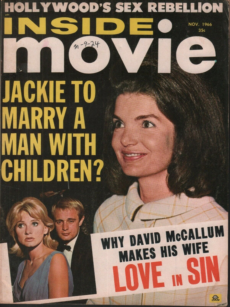 Inside Movie November 1966 Jackie Kennedy David McCallum 062019AME2