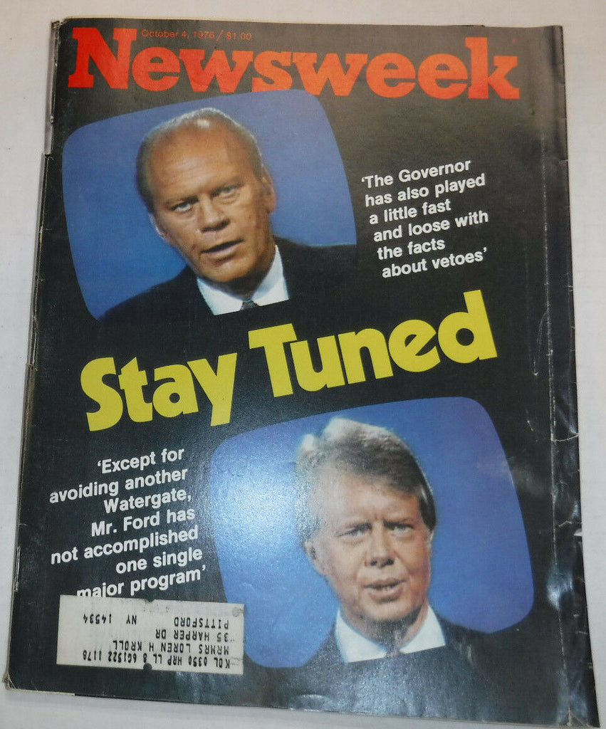 Newsweek Magazine Ford And Jimmy Carter October 1976 100616R
