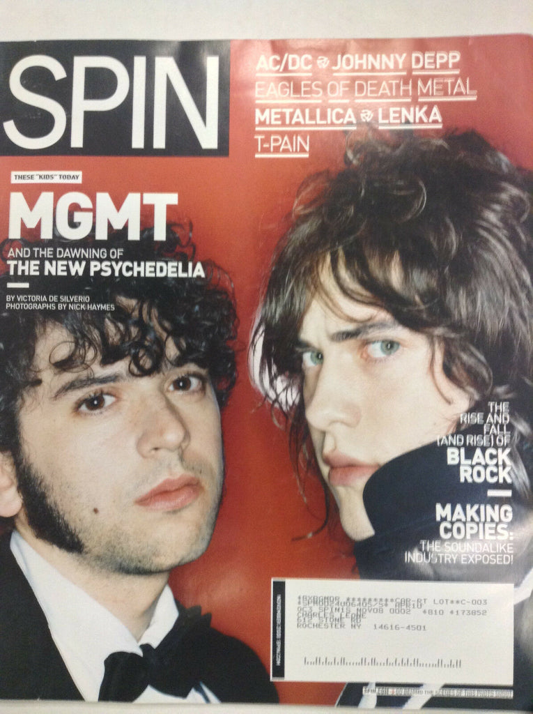 Spin Magazine MGMT Black Rock November 2008 051717nonr